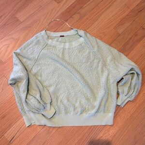 Free People Light Mint Bouclé Pullover Sweater - Women